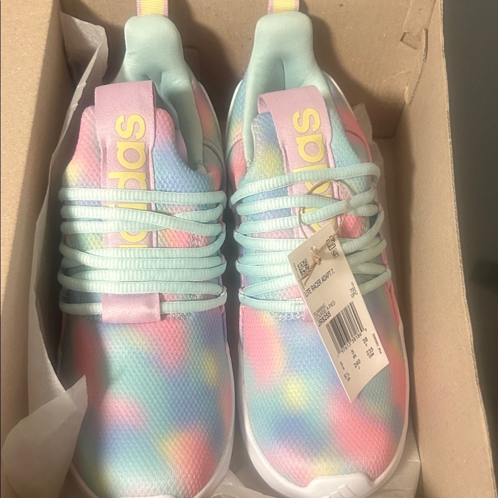 Adidas Multicolor Lite Racer Adapt 7.0 K size 5.5 kids Sneakers